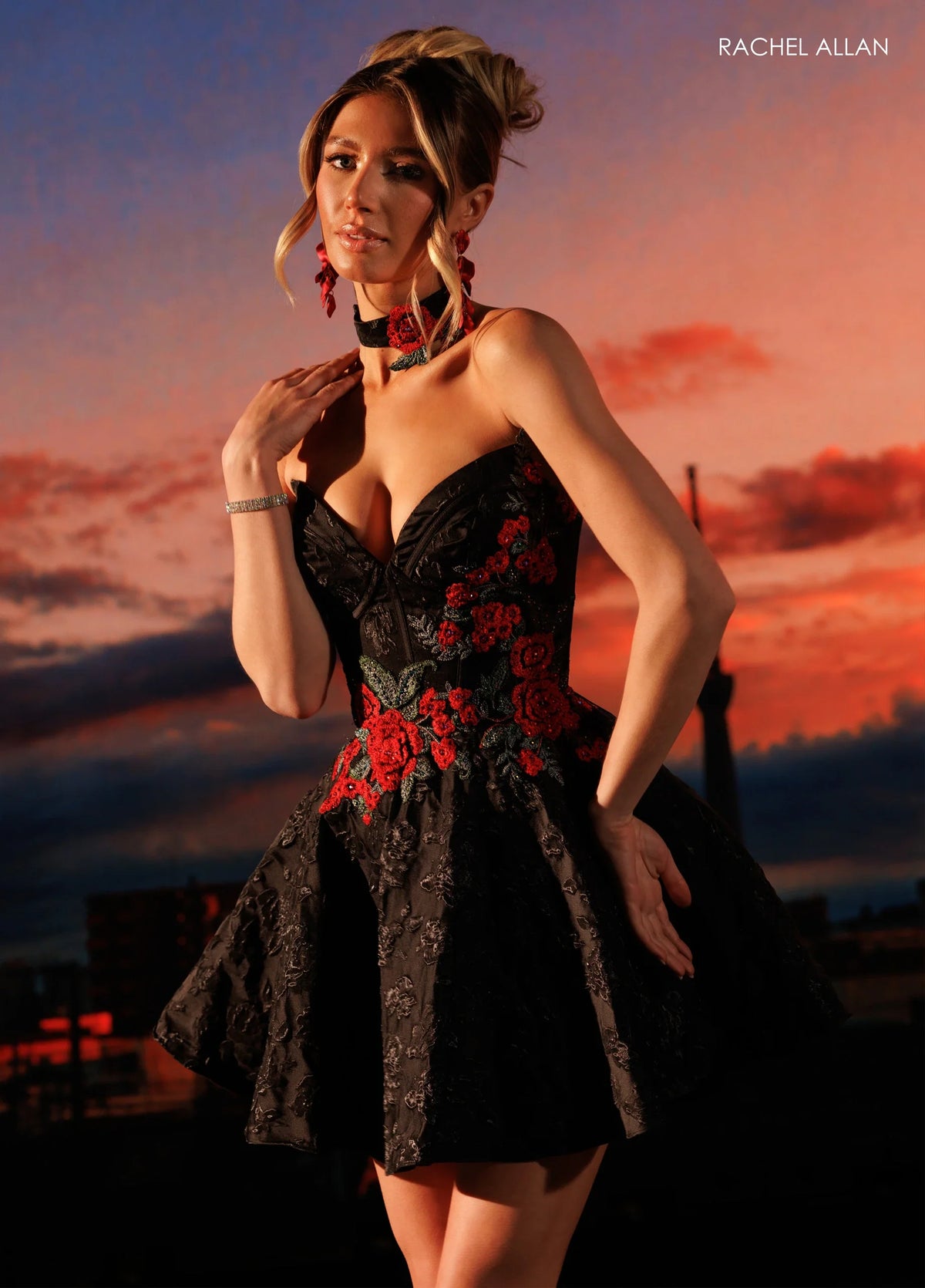 Rachel Allan BLACK RED Apparel & Accessories > Clothing > Dresses