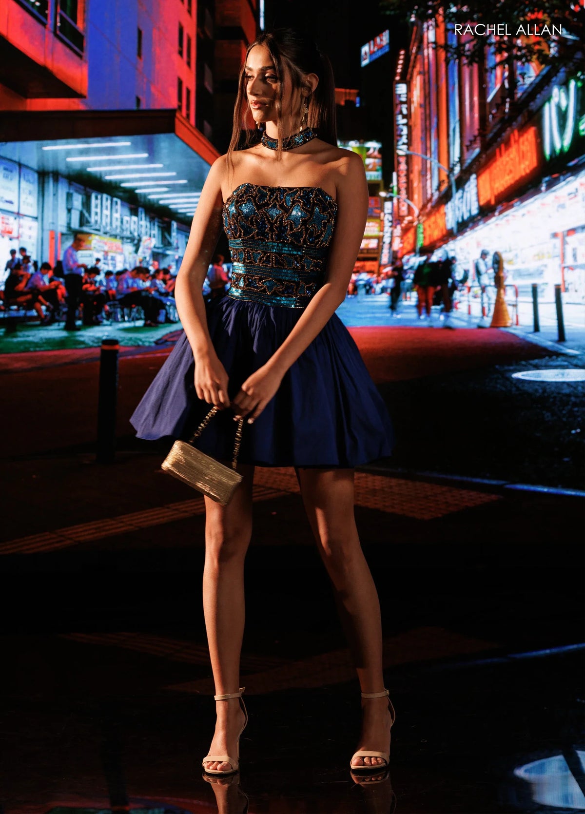 Rachel Allan BLACK SILVER Apparel & Accessories > Clothing > Dresses