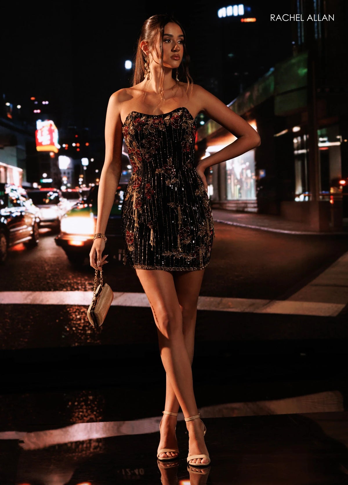 Rachel Allan BLACK MULTI Apparel & Accessories > Clothing > Dresses