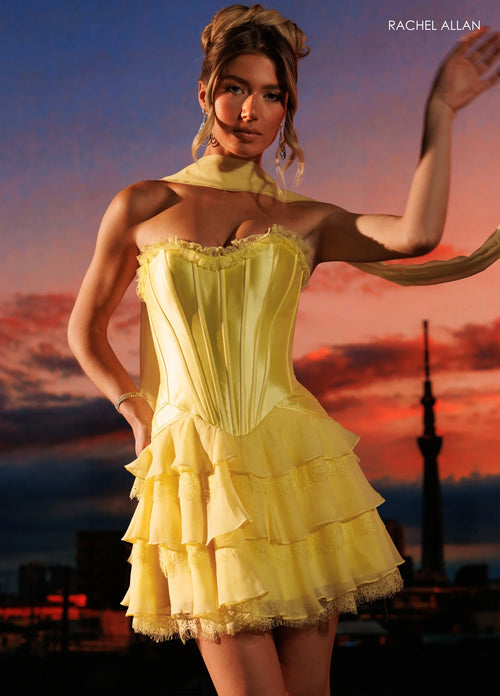 Rachel Allan YELLOW Apparel & Accessories > Clothing > Dresses