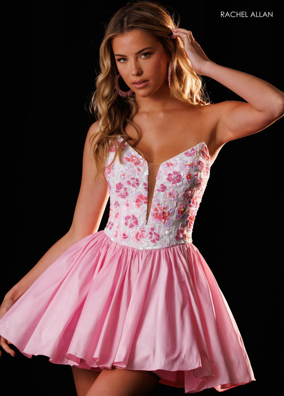 Rachel Allan WHITE MULTI Apparel & Accessories > Clothing > Dresses