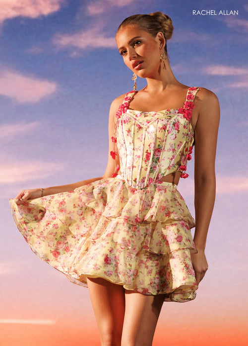 Rachel Allan YELLOW PRINT Apparel & Accessories > Clothing > Dresses