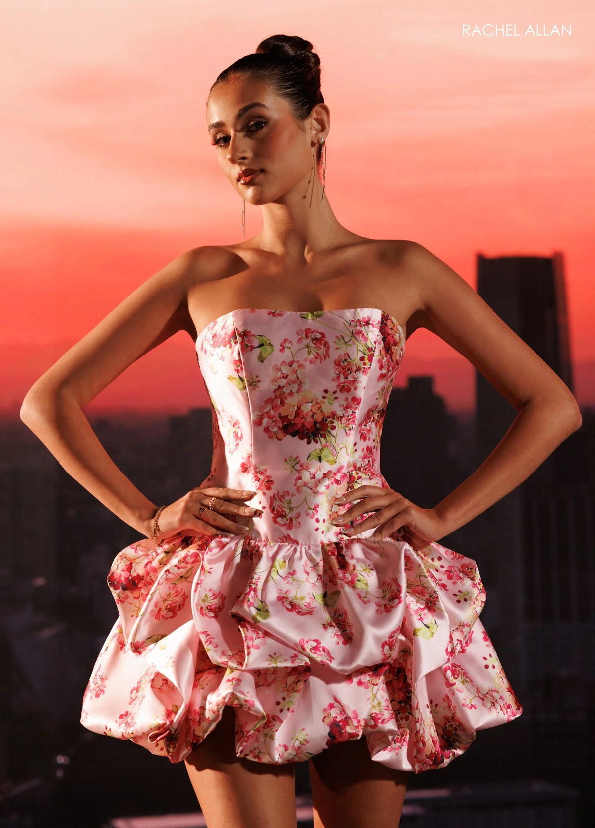 Rachel Allan PINK PRINT Dress