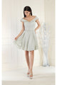 Homecoming Off The Shoulder Dress - CHAMPAGNE / 8