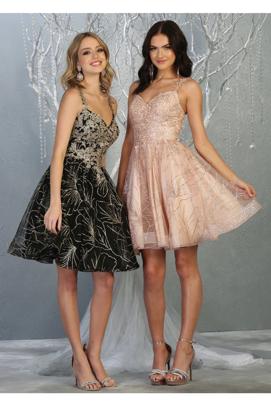 Homecoming Short Embroidered Dress