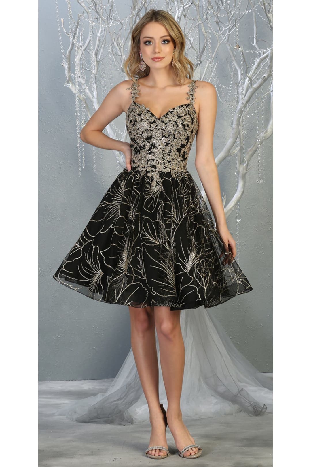Homecoming Short Embroidered Dress