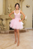 Homecoming Spaghetti Straps A-Line Cocktail Dress By May Queen MQ2116 - PINK / 2 - Dress