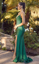 Nox Anabel A1376 Elegant Empire-Waist Long Prom Dress with Strappy Beaded Back