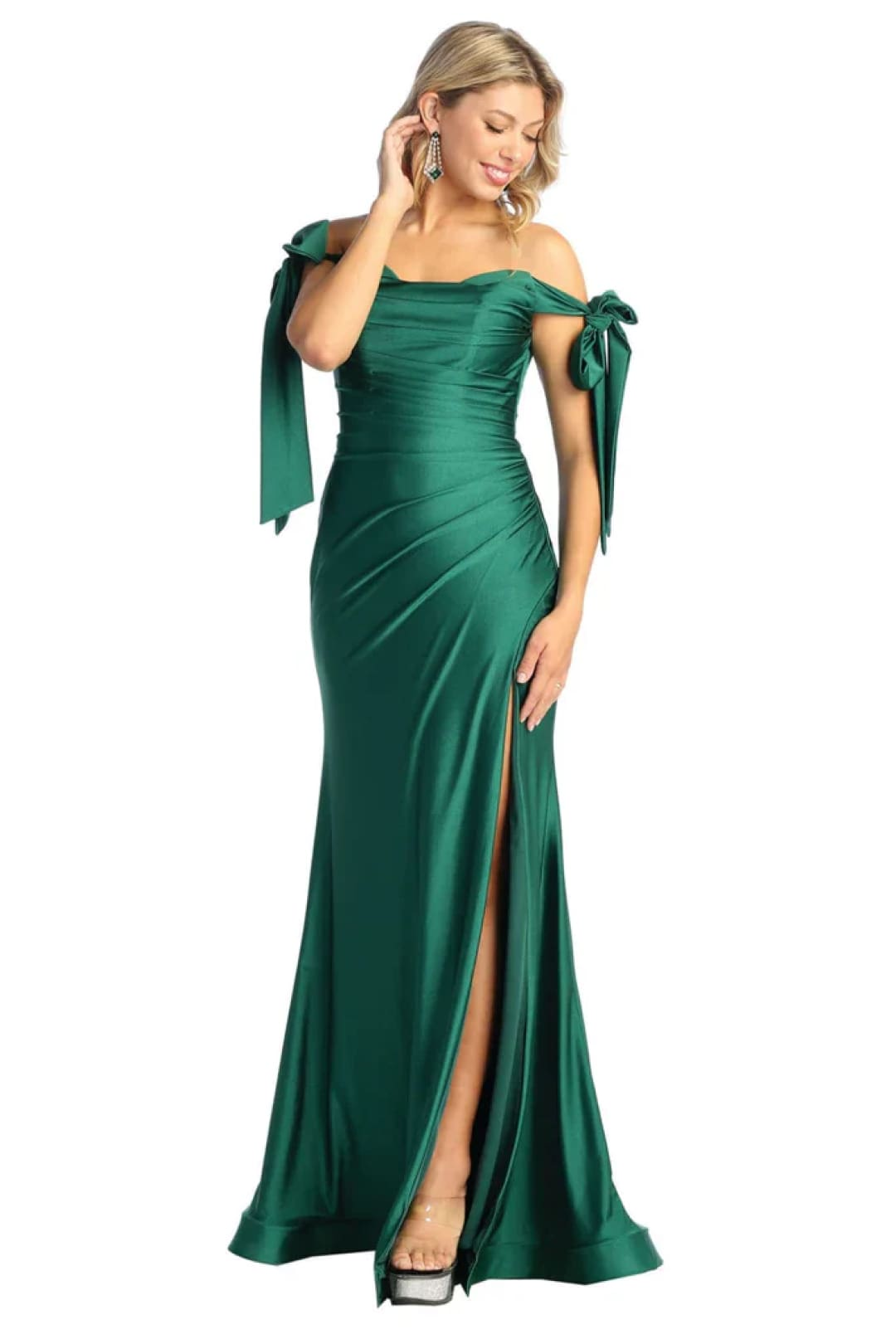 Hunter Green Bridesmaid Dresses in Satin and Plus Size Gowns Hunter Green / 4