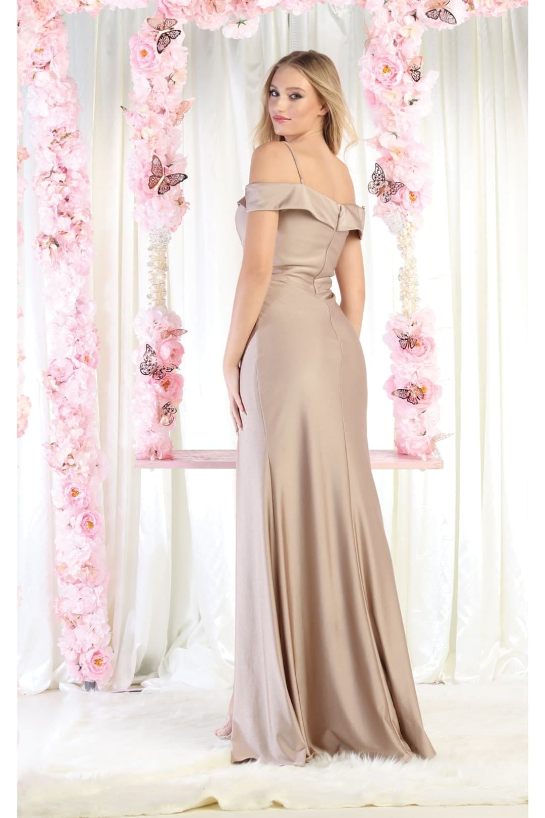 lycra bridesmaid dresses Lycra Cowl Neck Mermaid Gown by Amelia Couture 3012 16 / Black