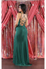 V-neckline Long Stretchy Gowns