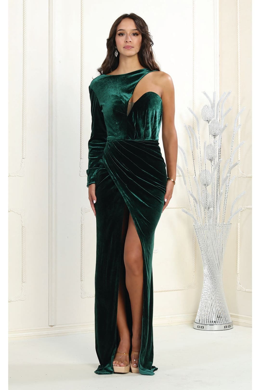 hunter green holiday dress Christmas & in Velvet By Royal Queen RQ7999 Set