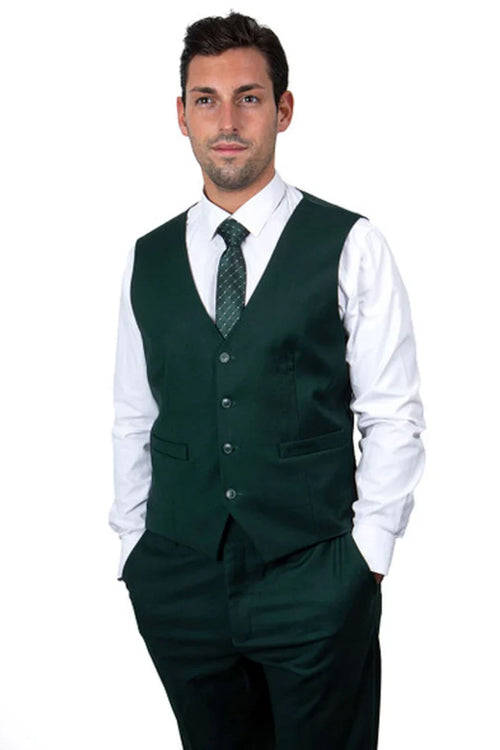 Hunter Green Groomsmen Suit for Men & Boys - Perfect for Weddings + Free Tie - Suits