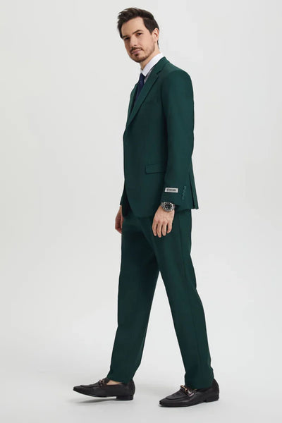 Hunter Green Groomsmen Suit for Men & Boys - Perfect for Weddings + Free Tie - Suits