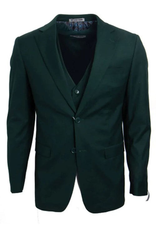 Hunter Green Groomsmen Suit for Men & Boys - Perfect for Weddings + Free Tie - Suits