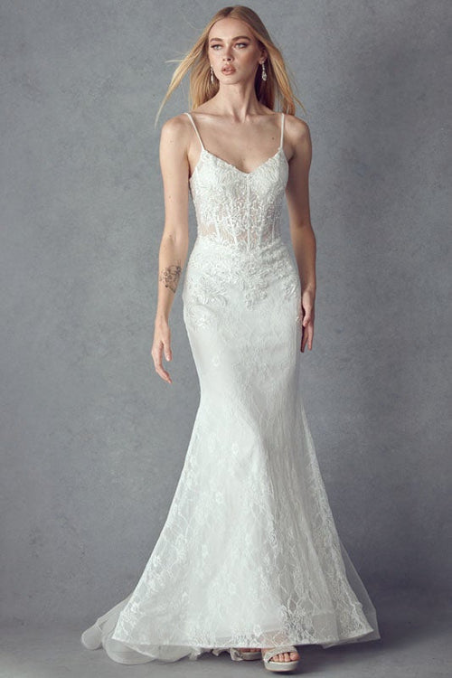 Juliet Off White Long Formal Dresses