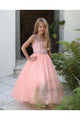 Elegant Beaded Tulle Dress with Sequin Embroidery & Ruffle Lined Skirt By AG5274