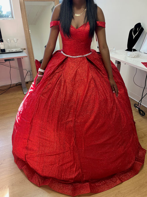 Sweet 16 Birthday Party Dress in Red Style LK176 Ball Gown