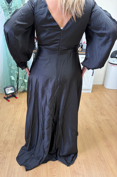 Black Christmas & Holiday Dress in Satin by May Queen  MQ1857