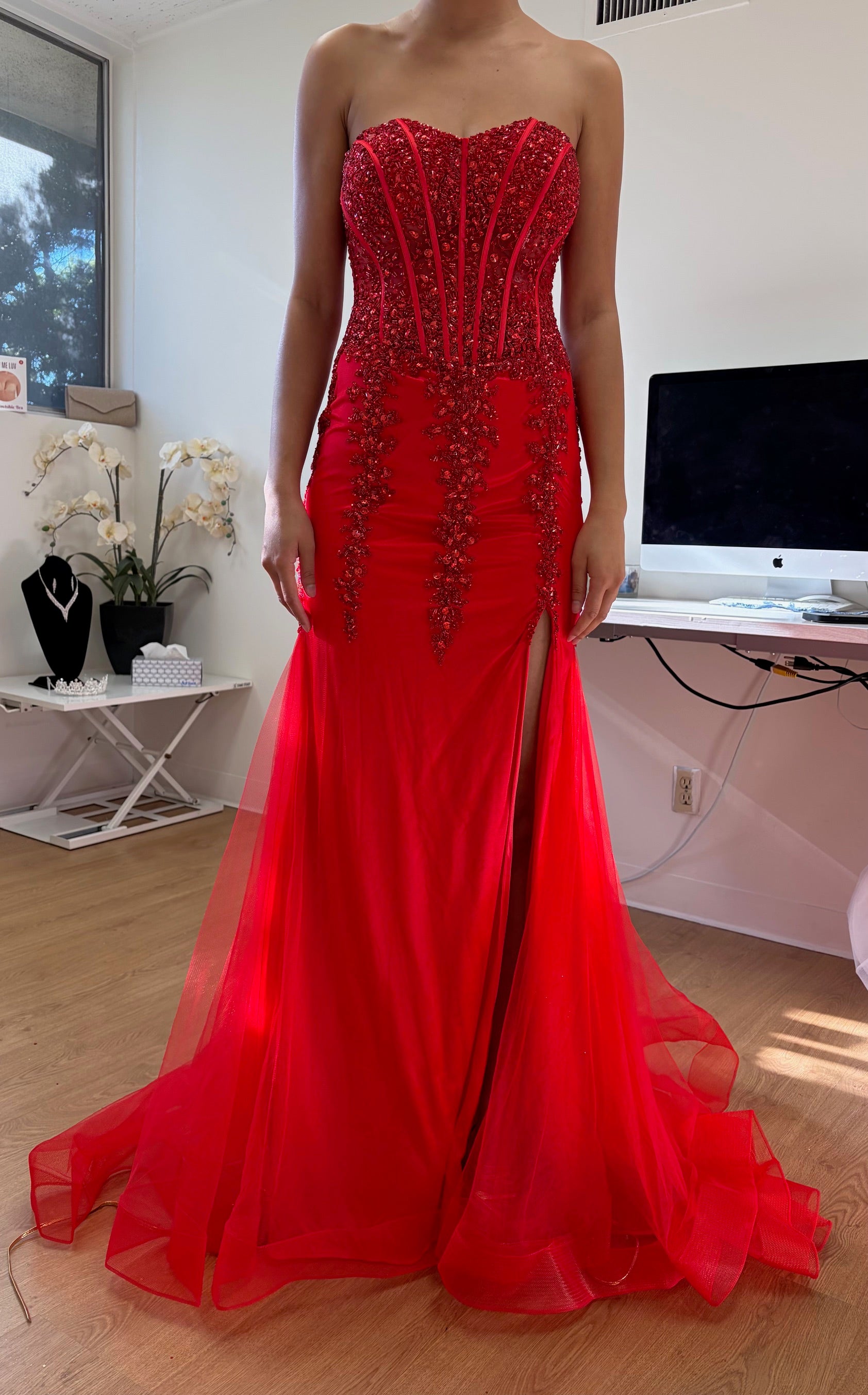 Long Pageant Dress Sweetheart Mermaid Gown By Amelia Couture 7051