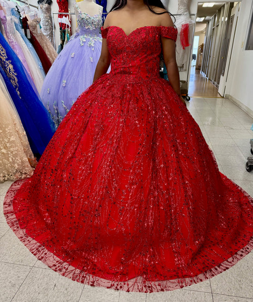 Sweet 16 Birthday Party Dress in Red Style LK153 Ball Gown