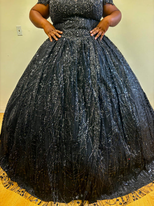 Vestido formal de quinceañera con espalda adornada con corsé Layla K LK153