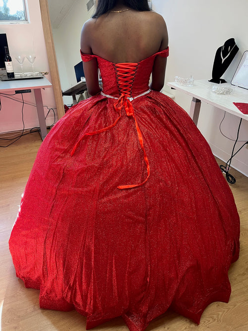 Sweet 16 Birthday Party Dress in Red Style LK176 Ball Gown