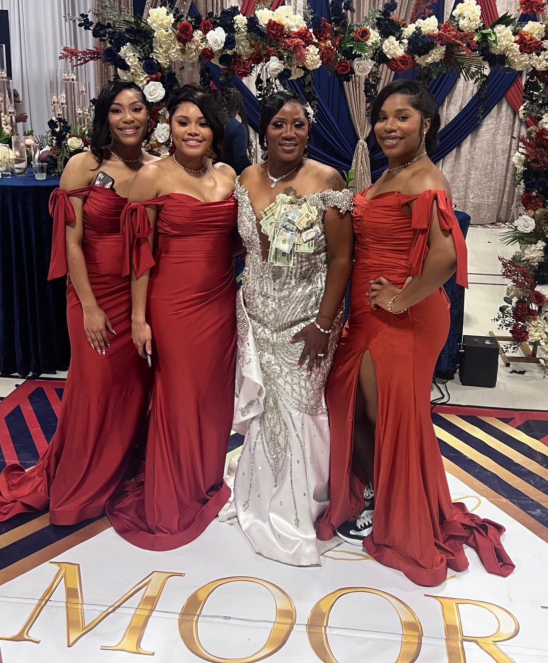 Prom Dress Stretchy Off The Shoulder Plus Size Gown By May Queen MQ1858B