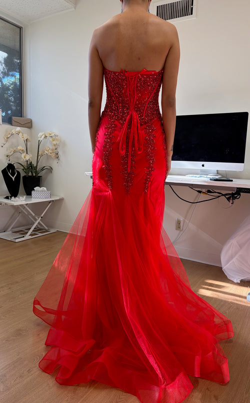 Long Pageant Dress Sweetheart Mermaid Gown By Amelia Couture 7051