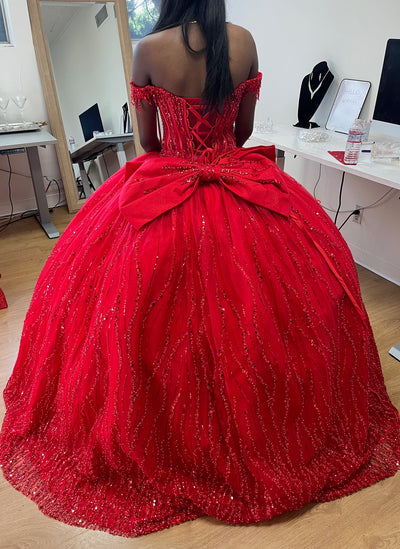 Sweet 16 Birthday Party Dress in Red by LK264 Ball Gown