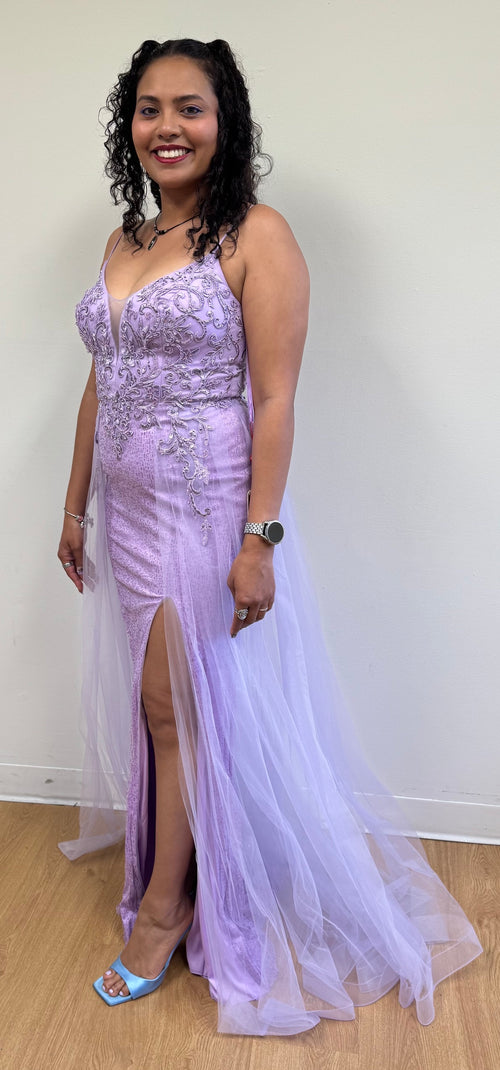Vestido de gala de sirena con escote en V para la alfombra roja de May Queen MQ2125