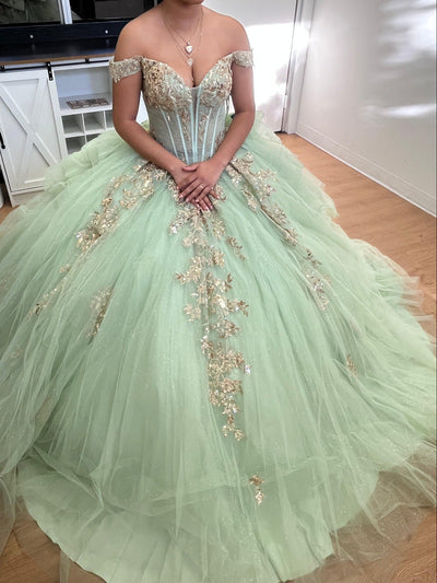 Quinceanera Dress Sweetheart Ruffles Sequin Prom Gown By Layla K LK272