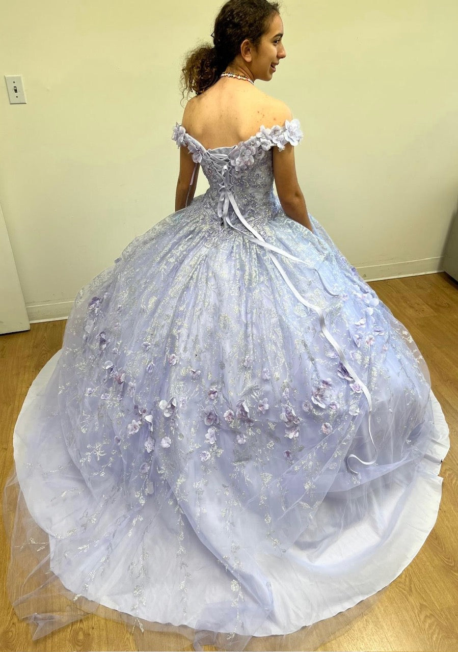 Sweet 16 Birthday Party Dress in Lilac Style Ball Gown