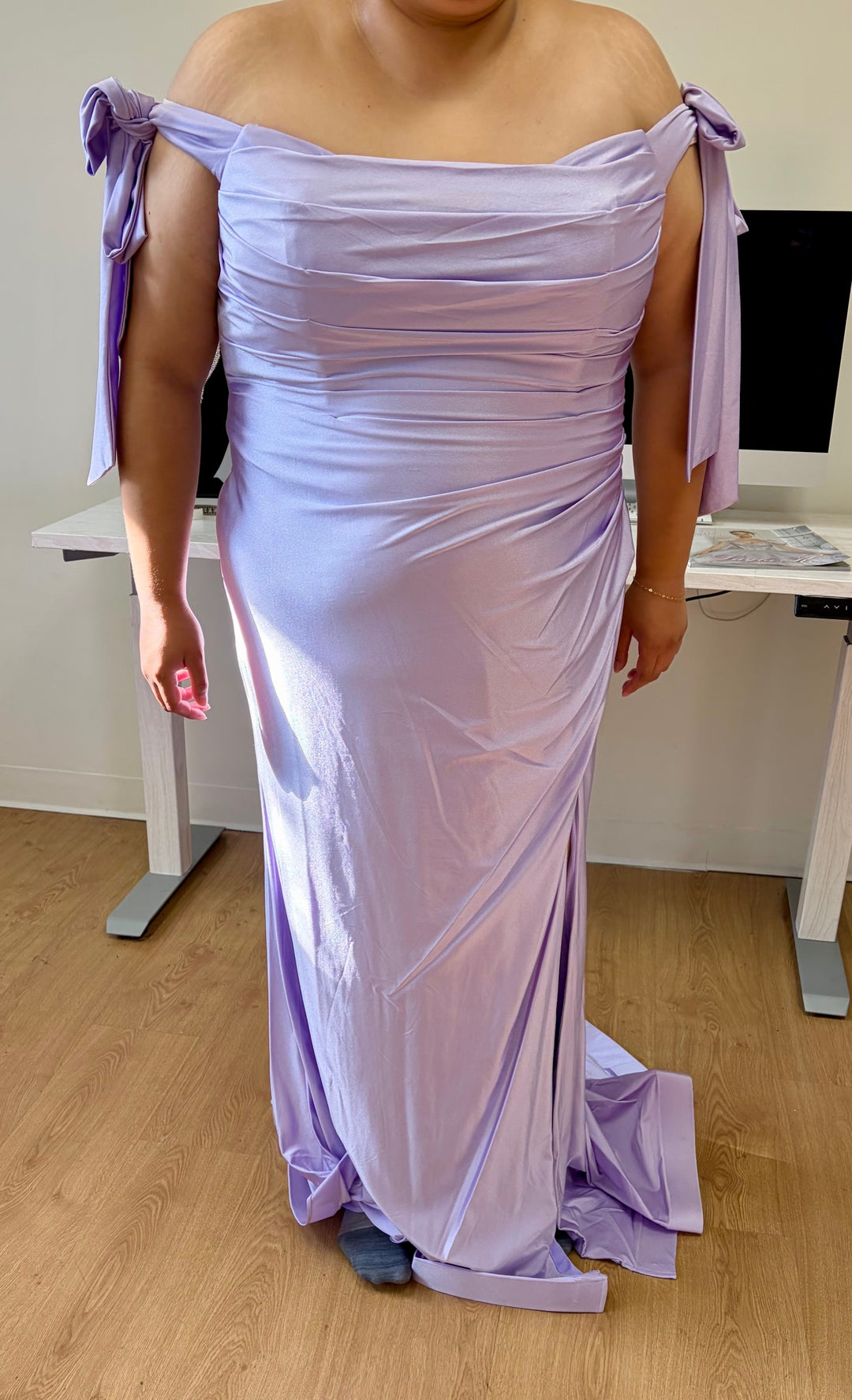 Lilac Bridesmaid Dresses in Satin and Plus Size Gowns
