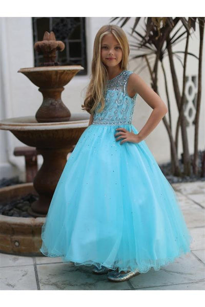 Elegante vestido de tul con cuentas, bordado de lentejuelas y falda con volantes de AG5274