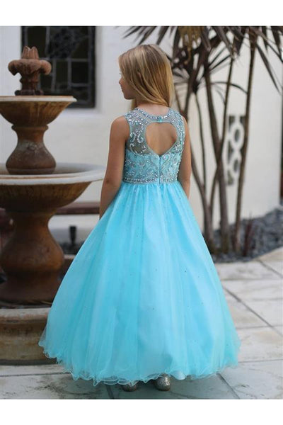 Elegante vestido de tul con cuentas, bordado de lentejuelas y falda con volantes de AG5274