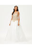 Ivory and Gold Wedding Dress Quince Ball Gown Beaded Bridal Style LK72 - Ivory / 4 - Dress