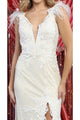 Feather Wedding Formal Gown - Dress