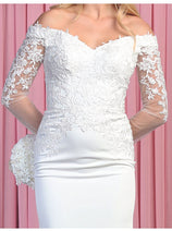 Ivory Wedding Formal Dress & Plus Size