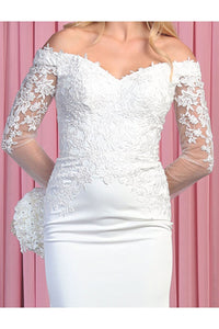 Ivory Wedding Formal Dress - Dress
