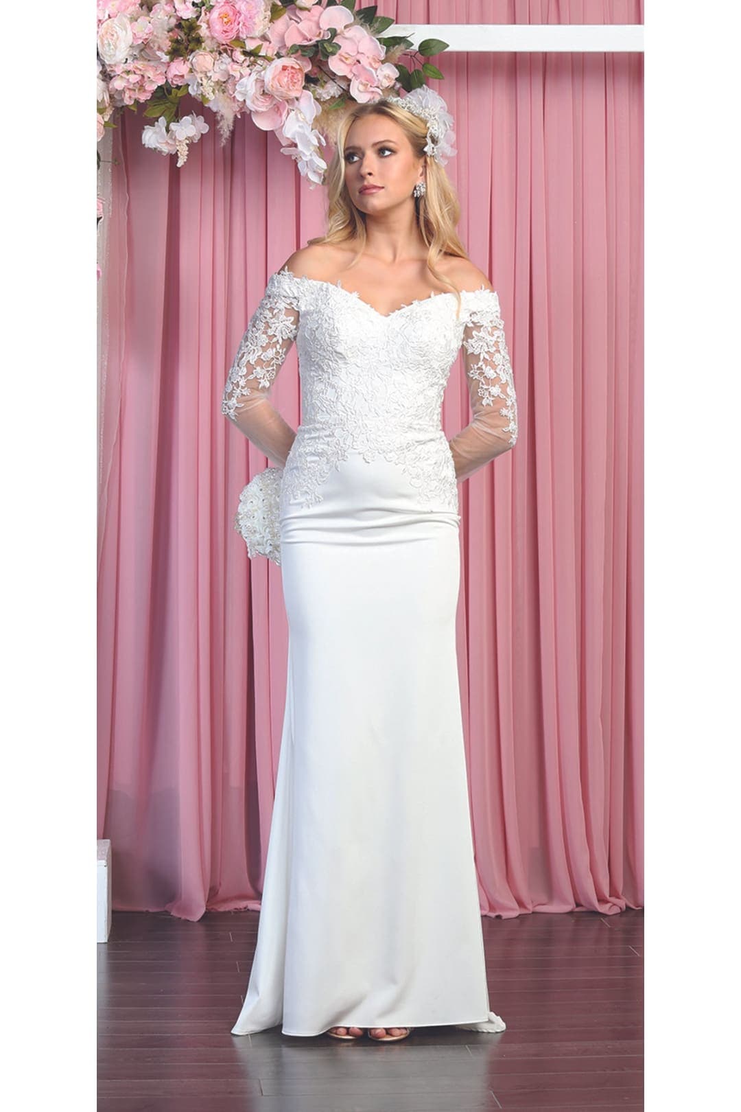 Ivory Wedding Formal Dress - IVORY / 4 - Dress