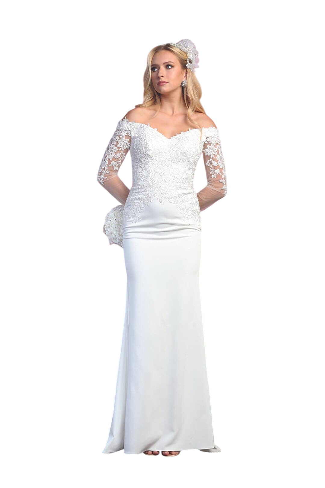 Ivory Wedding Formal Dress - IVORY / 4 - Dress