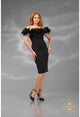 Cocktail Dresses Short Cocktail Ruffle Mini Dress Black