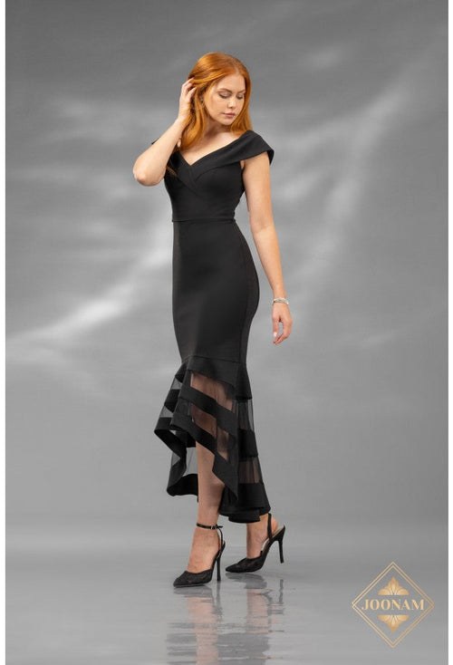 Terani Couture J4652 Elegant Evening Homecoming Formal Premium Black Dress