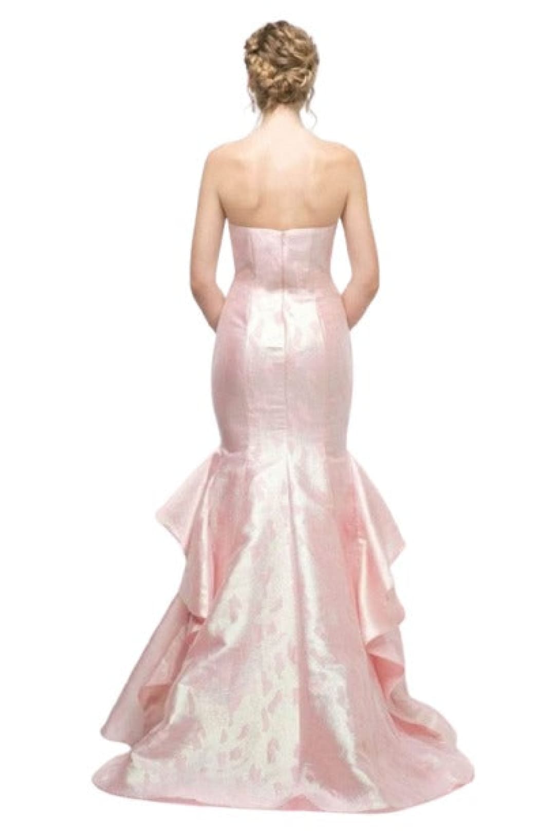 Jacquard Strapless Mermaid Gown 2025 Elegant Formal Dress - Prom