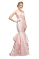 Jacquard Strapless Mermaid Gown 2025 Elegant Formal Dress - Pink / 2 - Prom
