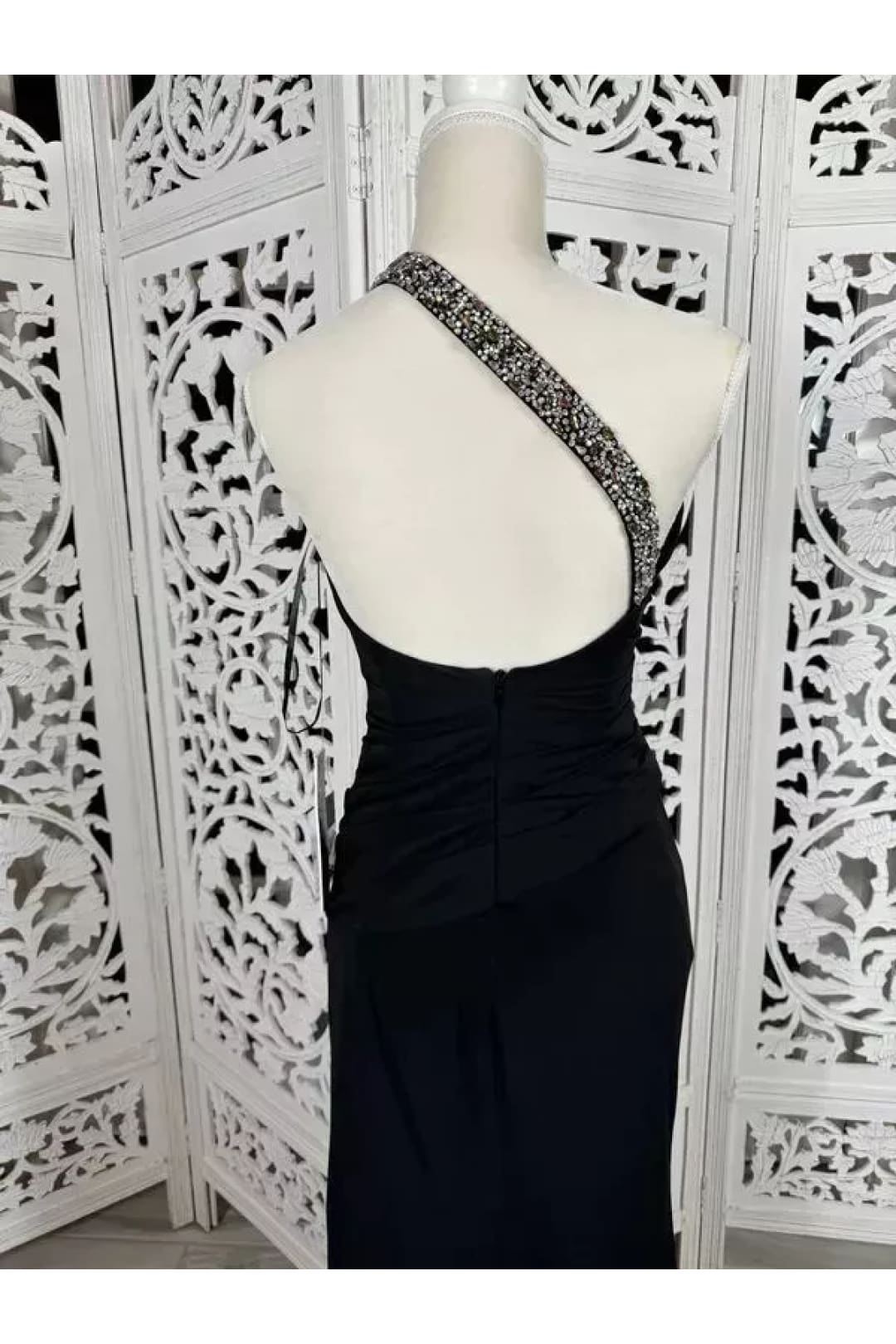Jersey Fitted One Shoulder Slit Gown by Jovani 02543 - Long Formal Dresses