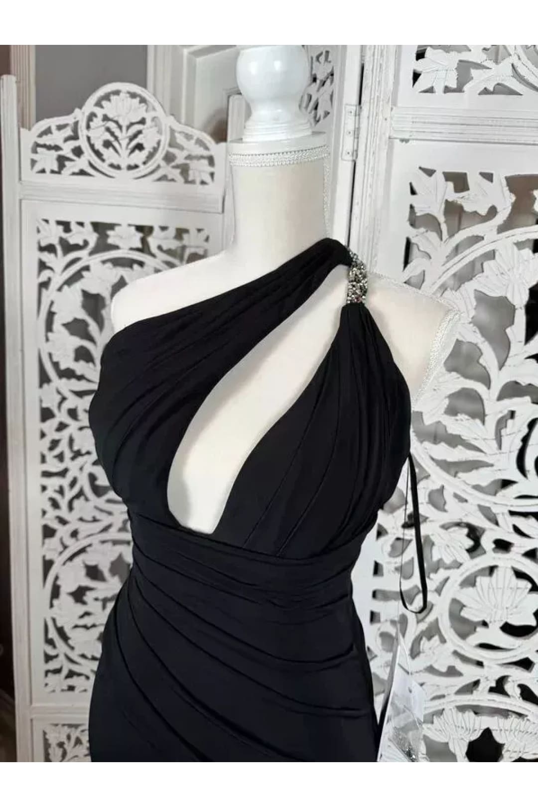 Jersey Fitted One Shoulder Slit Gown by Jovani 02543 - Long Formal Dresses