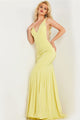 Jersey Fitted Sleeveless Gown by Jovani 23701 - 00 / Yellow - Long Formal Dresses