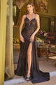 Jersey Sleeveless Slit Gown by Elizabeth K GL3613 - XS / Black - Long Formal Dresses